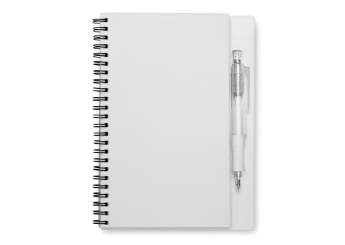 Caderno de espiral com 80 pginas brancas + esferogrfica