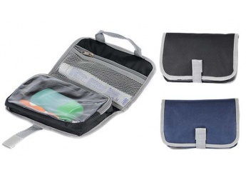 Necessaire com 2 divisrias e fecho em velcro 