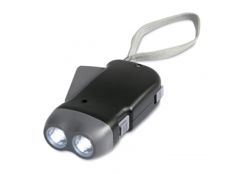  Lanterna dnamo em ABS com 2 LED