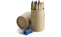 Tubo com 6 Lpis de cor + 6 lpis de cera + Apara Lpis