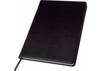 Caderno A5 pele sinttica e marcador de pginas