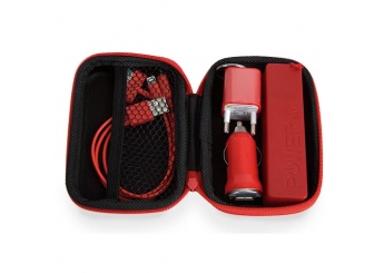 Conjunto para Smarthphone: Bateria Powerbank 2000mAh + Cabo + Carregador Automvel