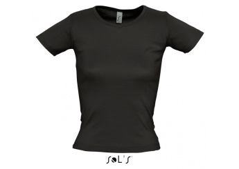 T-SHIRT COM GOLA REDONDA CORES PARA SENHORA LADY O