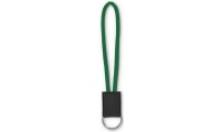 Lanyard redondo curto com emblema de PVC