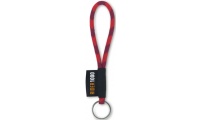 Lanyard redondo curto com etiqueta woven