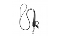 Cabo lanyard com micro usb e usb Type-C