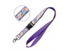 Lanyard de polister com sobreposio de cetim sublimada e fivela destacvel