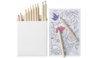 Conjunto de 22 lpis e cartes para colorir