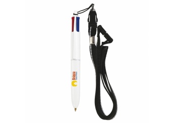 Esferogrfica BIC 4 Colours Mini + Lanyard