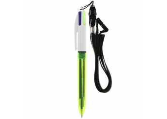 Esferogrfica BIC 4 Colours Fluo + lanyard