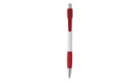 Caneta Striped Grip branca (Impresso 1 Cor)