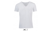 T-SHIRT DECOTE EM V BRANCA PARA HOMEM MAD MEN