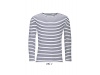 T-SHIRT DE MANGA COMPRIDA S RISCAS PARA HOMEM BRANCA MARINE MEN