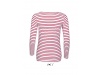 T-SHIRT DE MANGA COMPRIDA S RISCAS PARA SENHORA BRANCA MARINE WOMEN