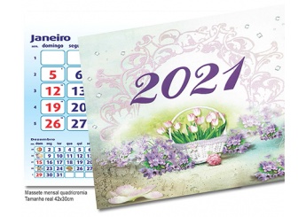 Calendrio Massete Mensal 2021 42x30cm