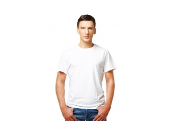 T-Shirt Homem Gola Redonda 180gr/m2 Branca