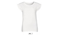 T-SHIRT DE GOLA REDONDA BRANCA PARA SENHORA MELBA