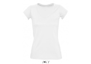 T-SHIRT GOLA EM V BRANCA SENHORA MILD
