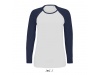 T-SHIRT BICOLOR COM MANGAS COMPRIDAS RAGL PARA SENHORA MILKY LSL