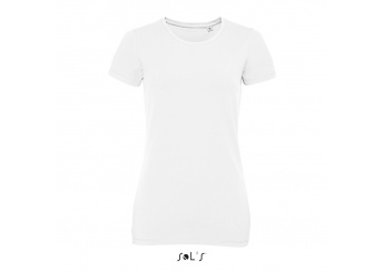 T-SHIRT DE GOLA REDONDA PARA SENHORA Branca MILLENIUM WOMEN
