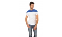 T-shirt unisexo bicolor manga curta