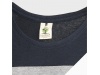 T-shirt unisexo bicolor manga curta