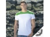T-shirt unisexo bicolor manga curta