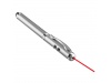 Caneta multifunes em metal + escrita preta + luz LED branca + laser vermelho + ponta touch