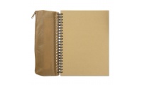 Bloco de notas reciclado com set de escritrio em estojo