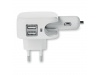 Carregador de carro USB retrtil COMBIPLUG