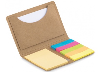 Porta-cartes + bloco notas + notas adesivas FOLDNOTE