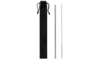Conjunto 2 palhinhas reutilizveis + escova de limpeza COLD STRAW