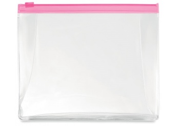 Necessaire de viajem com zper.