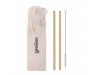 Conjunto de 2 palhinhas bambu reutilizveis NATURAL STRAW