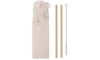 Conjunto de 2 palhinhas bambu reutilizveis NATURAL STRAW