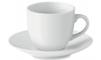 Conjunto de prato e chvena de cermica para caf ESPRESSO  
