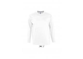 T-SHIRT DE GOLA REDONDA E MANGA COMPRIDA PARA HOMEM BRANCO MONARCH