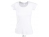 T-SHIRT COM GOLA REDONDA PARA SENHORA BRANCA MOODY