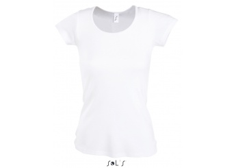 T-SHIRT COM GOLA REDONDA PARA SENHORA BRANCA MOODY