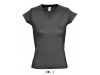 T-SHIRT COM GOLA EM V PARA SENHORA CORES MOON