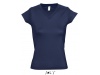 T-SHIRT COM GOLA EM V PARA SENHORA CORES MOON