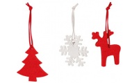 Conjunto de 3 decoraes de Natal