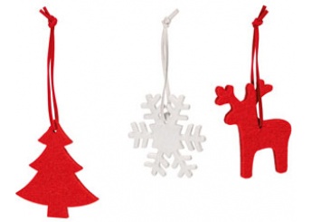 Conjunto de 3 decoraes de Natal