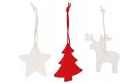 Conjunto de 3 decoraes de Natal