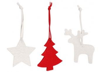 Conjunto de 3 decoraes de Natal