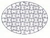 Puzzle Oval 66 Peas 21x28cm