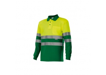 POLO DE ALTA VISIBILIDADE DE MANGA COMPRIDA BICOLOR 160gr/m2