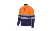 SWEATSHIRT 1/4 FECHO BICOLOR ALTA VISIBILIDADE