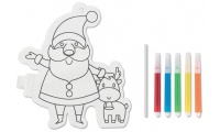 Balo para pintar com Pai Natal + 5 marcadores SANTABALL