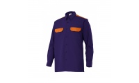 CAMISA BICOLOR MANGA COMPRIDA 2 BOLSOS 104gr/m2